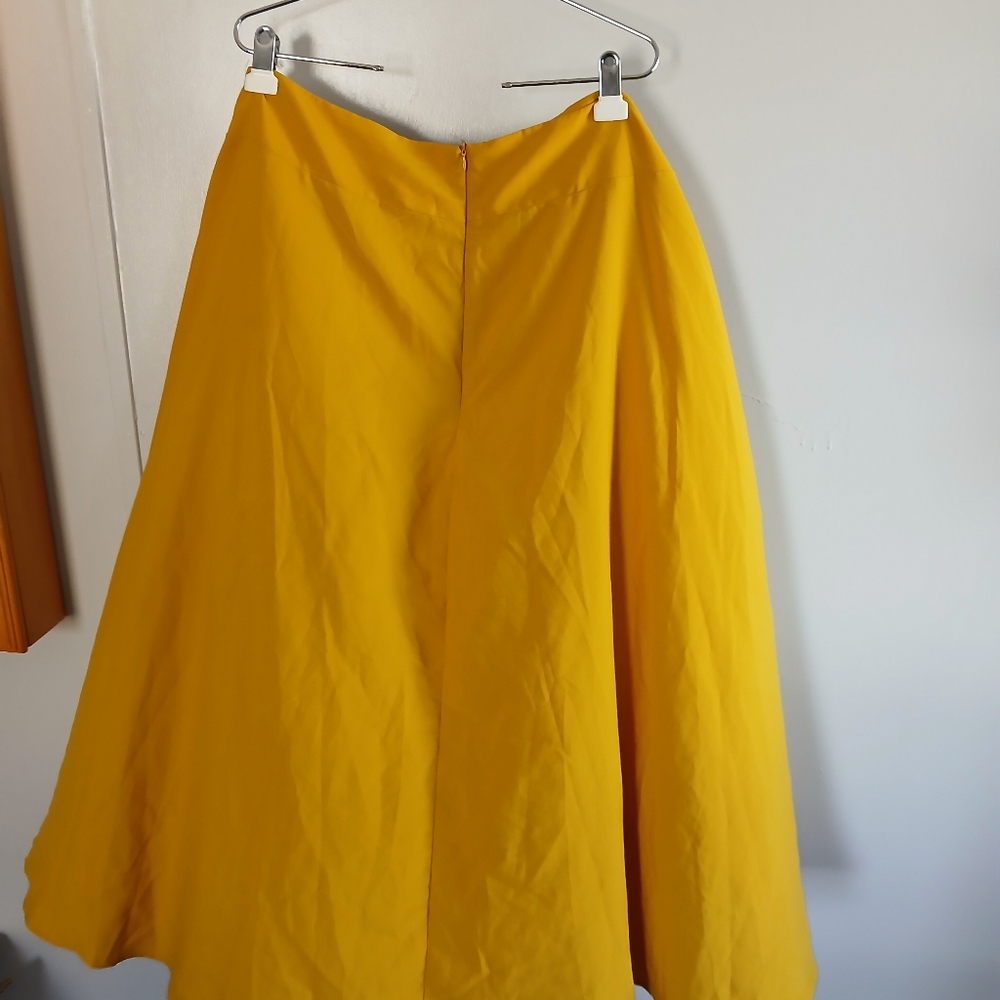 EUC Shein Curve 4XL yellow skirt w/ tie front - Picture 2 of 8